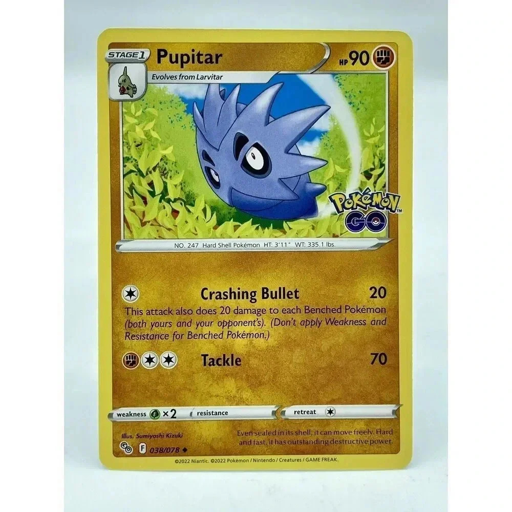 Pupitar 038/078 Stamped Pokémon GO Non-Holo Pokémon TCG Mint Unplayed